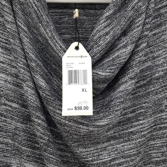 Sophie Max‎ Sweater Dress Womens X-Large Lightweight Black Grey Silver NWT - Picture 14 of 14